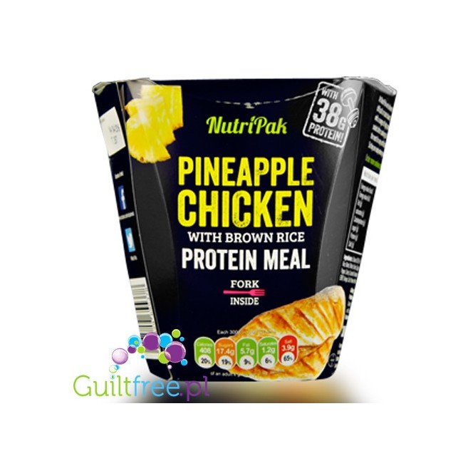 Nutripak Pineapple Chicken with brown rice protein meal - ready-made dish 39g chicken protein with pineapple