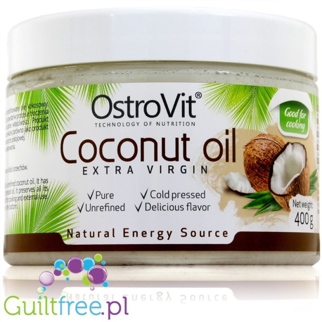 OstroVit Coconut Oil Extra Virgin 0,4KG - nierafinowany olej kokosowy