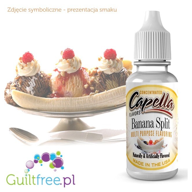 Capella Banana Split - skoncentrowany aromat spożywczy bez cukru i bez tłuszczu