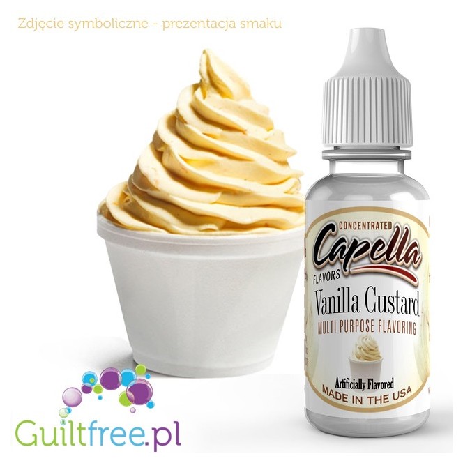 Capella Vanilla Custard V2 - Krem Waniliowy - skoncentrowany aromat spożywczy bez cukru i bez tłuszczu