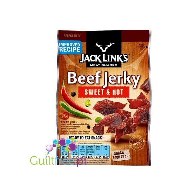 Jack Links Beef Jerky XL - słodko-pikantna suszona wołowina