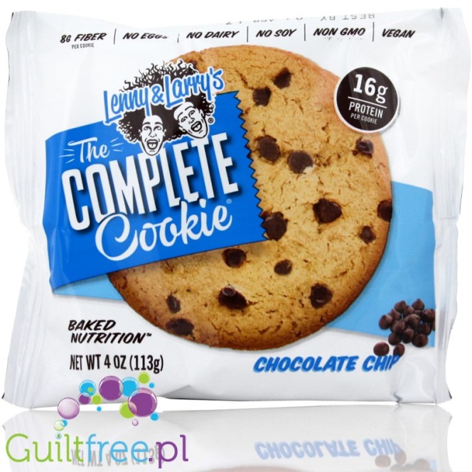 Lenny & Larry The Complete Cookie, Chocolate Chip - Wegańskie Ciacho Proteinowe