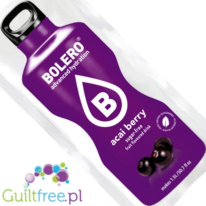 Bolero Instant Fruit Flavored Drink with sweeteners, Açaí Berry 