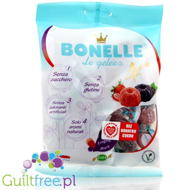 Bonelle Blackberry & Strawberry - sugarfre jellies with thaumatine and stevia