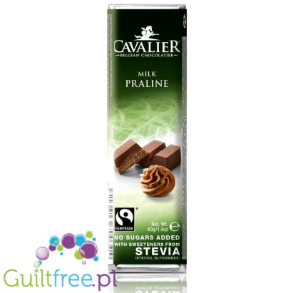 Cavalier Belgian Chocolate, milk praline with stevia