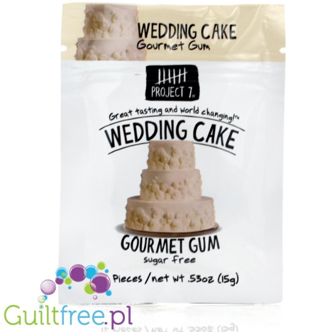 Project 7 Wedding Cake -Tort Waniliowy, guma do żucia bez cukru