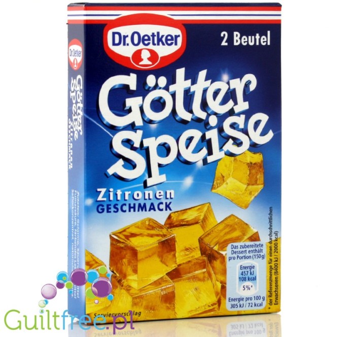 Dr. Oetker sugar-free, lemon-flavored jelly
