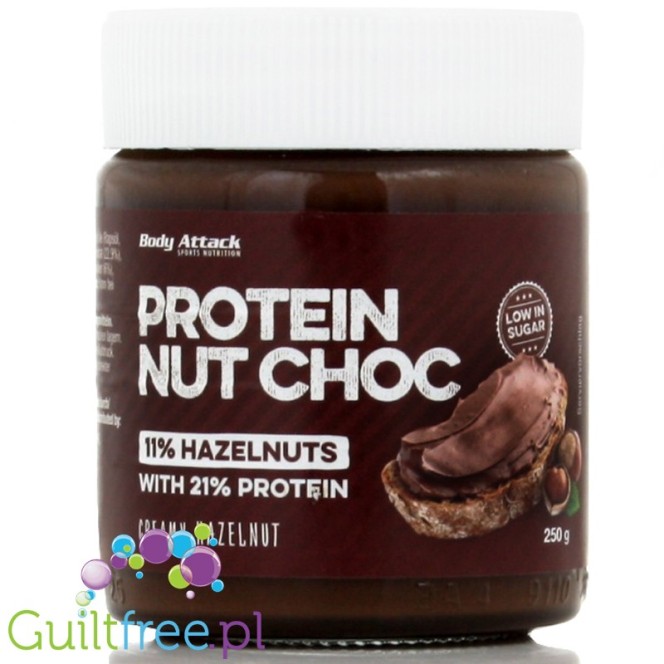Body Attack Protein Nut Choc białkowy krem czekoladowy bez cukru