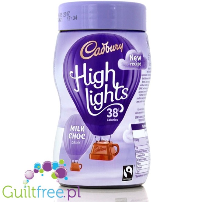 Cadbury Highlights Milk Chocolate 154g - mleczna czekolada do picia 40kcal