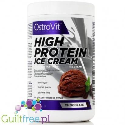 Ostrovit High Protein Ice Cream Chocolate Flavor - a mixture for the preparation of high protein chocolate ice cream, dietary su