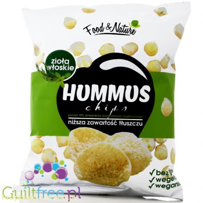 Hummus chickpeas chips with Italian herbs