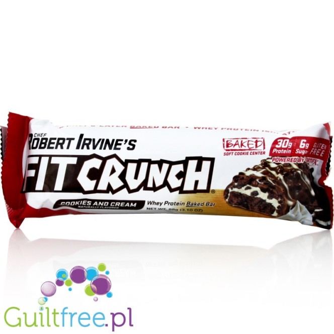 Fit Crunch Cookies & Cream - baton XL 30g białka