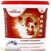 Feel Free Porridge, Truskawka - owsianka proteinowa 34g białka, z BCAA i HMB