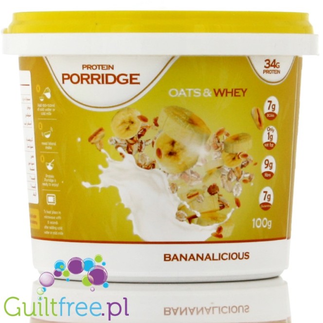 Feel Free Nutriton Protein Porridge Oats & Whey Bananalicious - High Protein Porridge without sugar, banana flavor