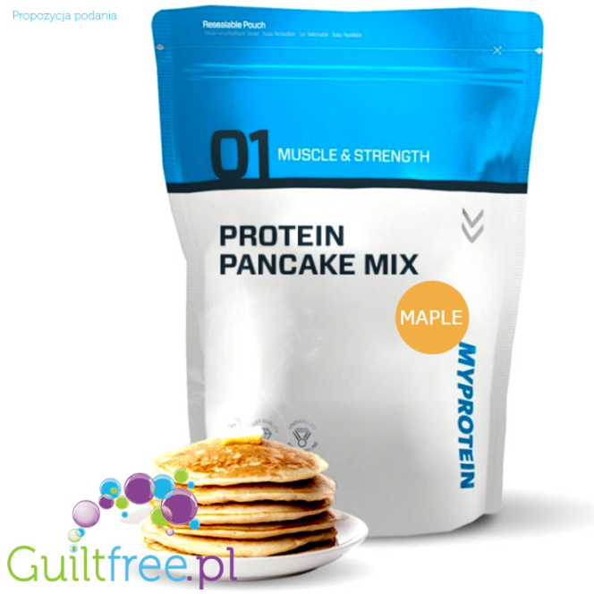 MyProtein Pancake Mix, Maple Syrup -naleśniki białkowe 64g białka, 1KG Syrop Klonowy