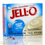 Jell-O White Chocolate - Budyń bez cukru & bez tłuszczu, instant, smak Biała Czekolada
