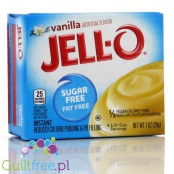 Jell-O Vanilla - Budyń zero tłuszczu o obniżonej kaloryczności, instant, smak waniliowy