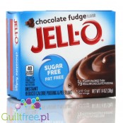Jell-O Chocolate Fudge - Budyń bez cukru i tłuszczu o obniżonej kaloryczności, instant, smak czekoladowego ciasta