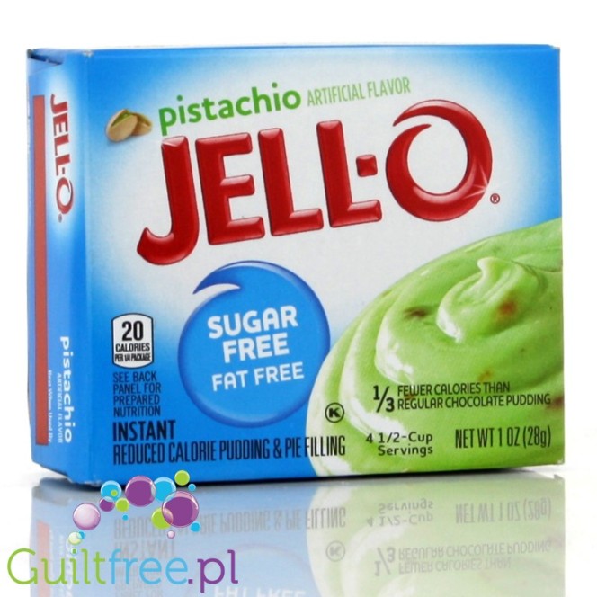 Jell-O Pistachio low fat sugar free pudding, Pstachio flavor