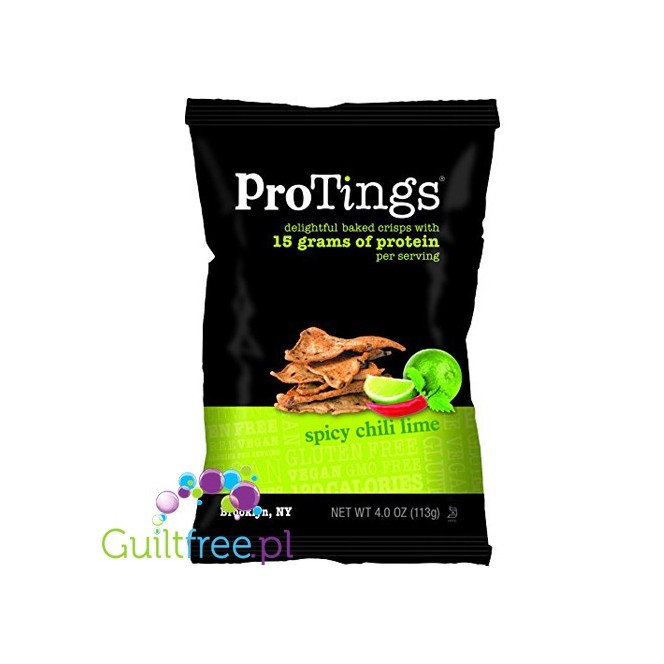 ProTings Spicy Chilli Lime crisps with protein