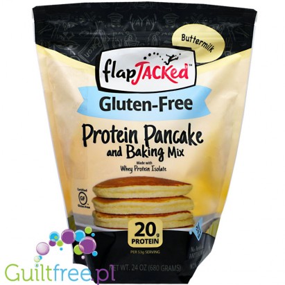 FlapJacked Gluten-Free Protein Pancake Mix, buttermilk flavor