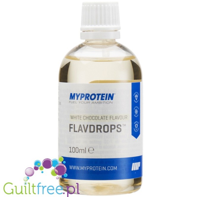 MyProtein FlavDrops White Chocolate 50ml - aromat spożywczy Biała Czekolada