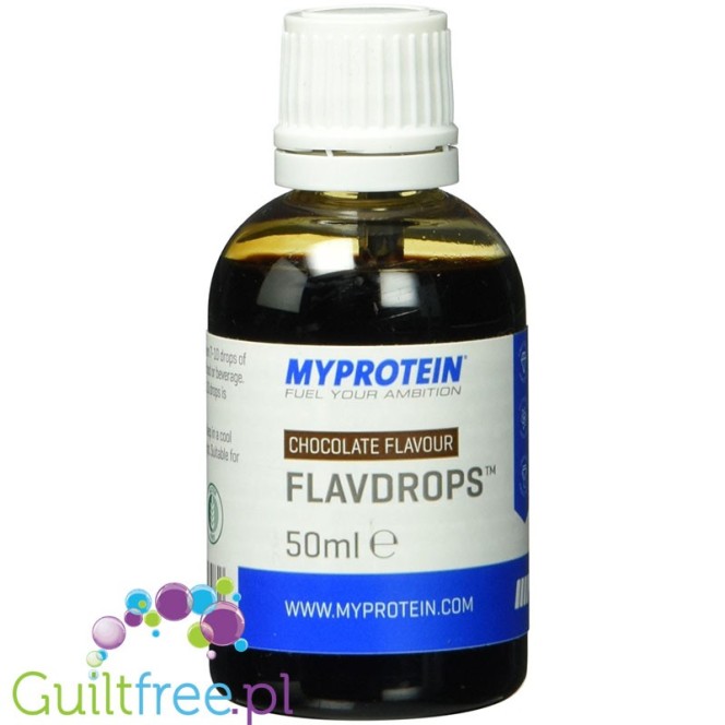 Flavdrops liquid chocolate flavored with sweeteners - liquid chocolate flavor with sweetener