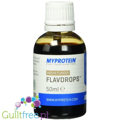 MyProtein Flavdrops liquid mocha flavors with sweeteners - liquid coffee flavor with sweetener