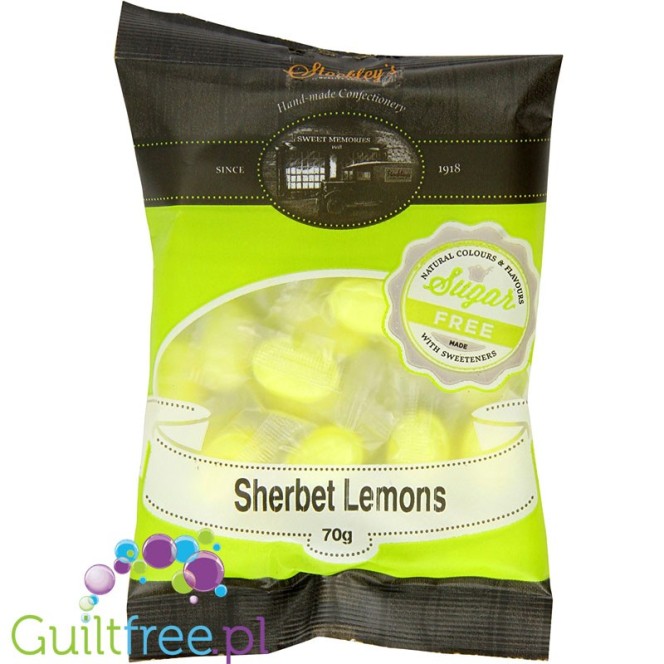 Stockley's Sherbet Lemons - Cytrynowe Landrynki bez cukru