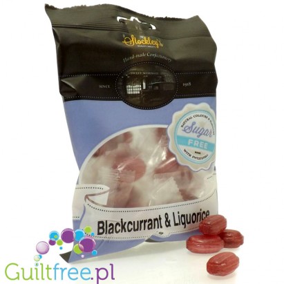 Blackcurrant & Liquorice - Czarna Porzeczka & Lukrecja - cukierki bez cukru