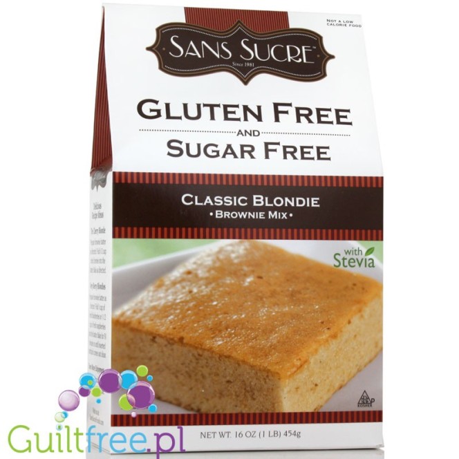 Sans Sucre Sugar free, Gluten free Blondie Mix with Stevia