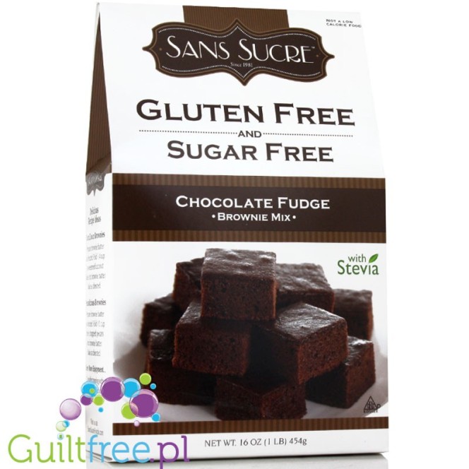 Sans Sucre Sugar Free, Gluten free Brownie Mix with Stevia