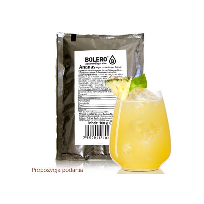Bolero Drink XXL Ananas ze stewią, mix na 20 litrów