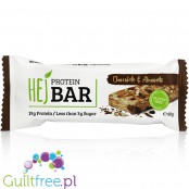 HEJ Bar Chocolate & Almonds - bezglutenowy baton białkowy 20g białka