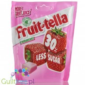 Fruittella 30% mniej cukru, cukierki truskawkowe
