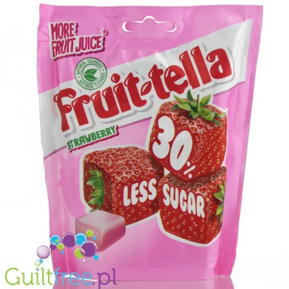 Fruitella 30% less sugar chewy sweet with strawberry flavor