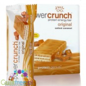 Power Crunch Salted Caramel PUDEŁKO x 12 SZT - proteinowe wafelki ze stewią