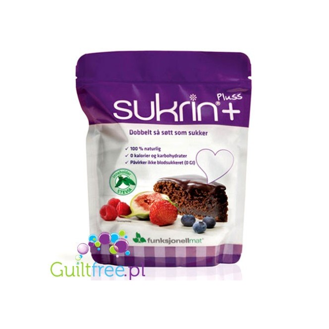 Sukrin Pluss - Erytrol & Stewia - naturalny słodzik 2x słodszy od cukru 0kcal