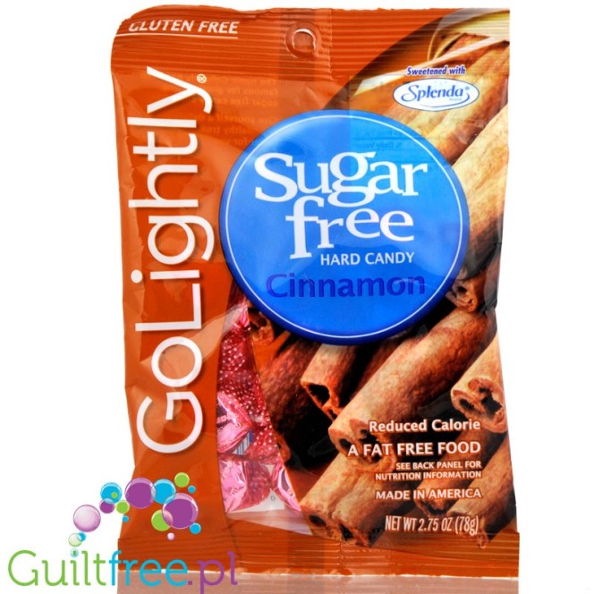 GoLightly Sugar Free Assorted Cinnamon Candy - Peg Bag 78g