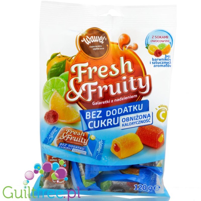 Wawel Fresh & Fruity sugar free jellies with fruity filling