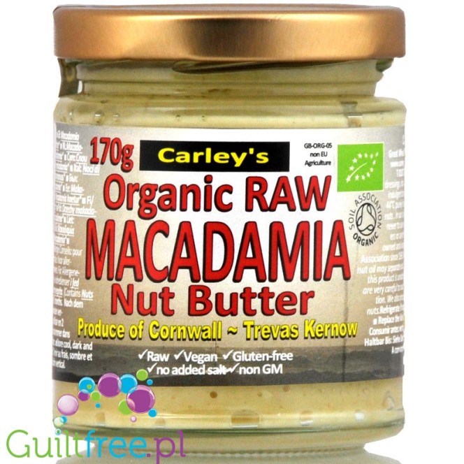 Carley's surowe organiczne masło macadamia 100%