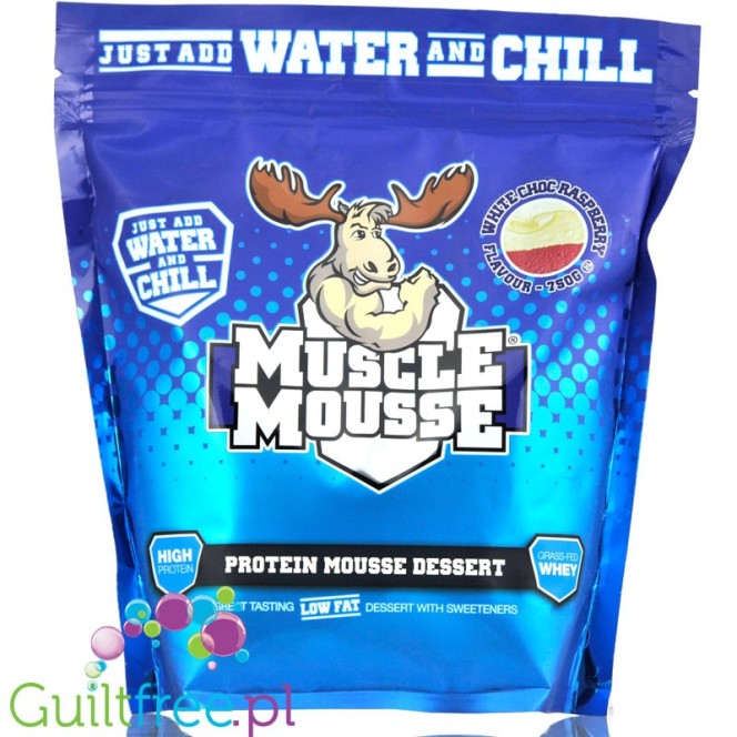 Muscle Mousse proteinowy mus Biała Czekolada & Maliny 0,75kg