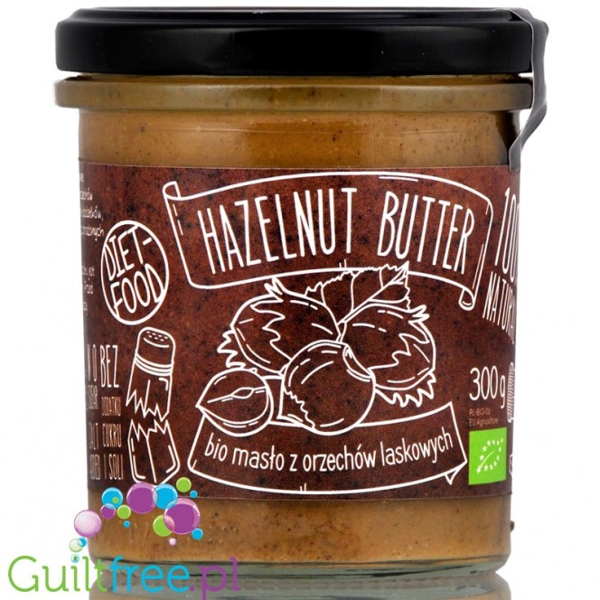 Diet Food organic hazelnut butter no salt, no sugar added