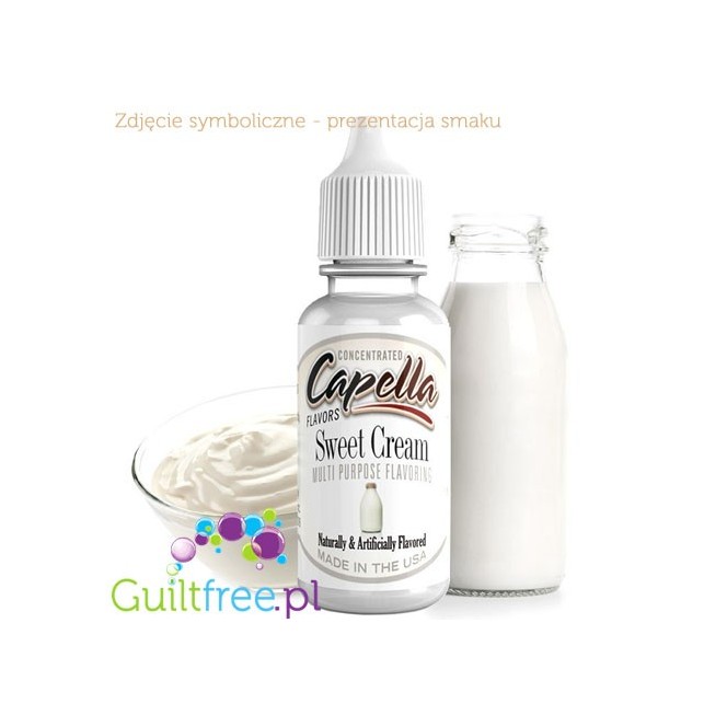 Capella Sweet Cream - skoncentrowany śmietankowy aromat bez cukru i bez tłuszczu