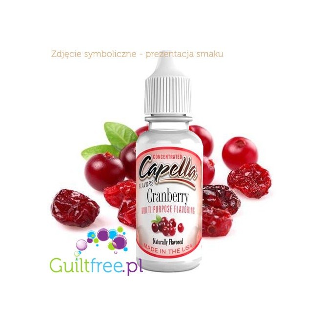 Capella Cranberry - skoncentrowany żurawinowy aromat bez cukru i bez tłuszczu