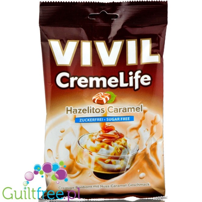 Vivil Cremelife Hazelitos - cukierki bez cukru Karmel, Orzechy Laskowe & Śmietanka
