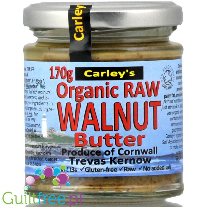 Carleys Organic Raw Walnut surowe masło z orzechów włoskich