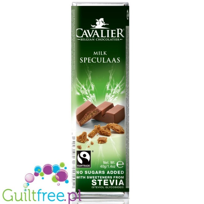 Cavalier Caramel Stevia Speculaas bar no added sugar 40g