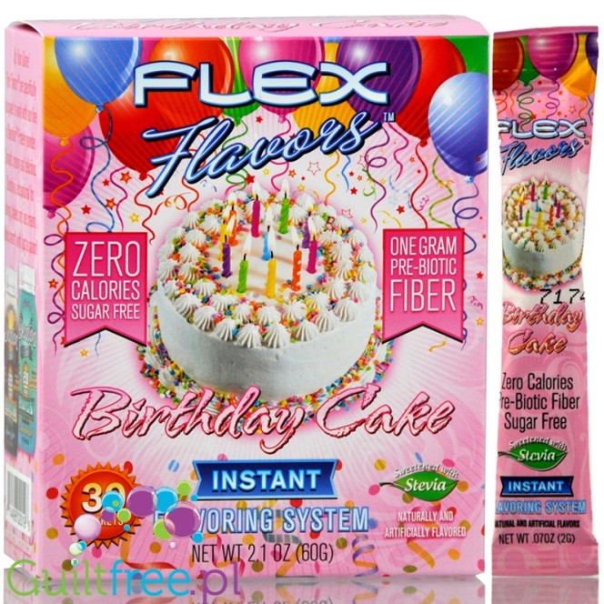 Flex Flavors Birthday Cake - saszetka aromatyzująca ze stewią