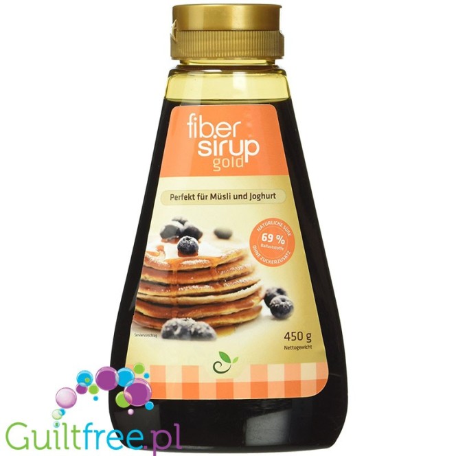Sukrin FiberSirup Gold - sweet IMO syrup with stevia, low carb maple syrup alternative (Isomaltooligosaccharides))